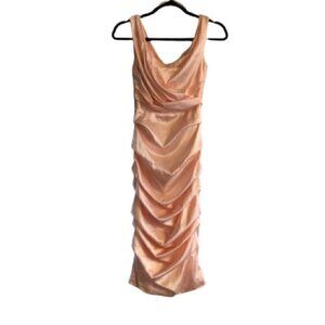COCKTAIL Dress In Glittery pastel orange Size XXS